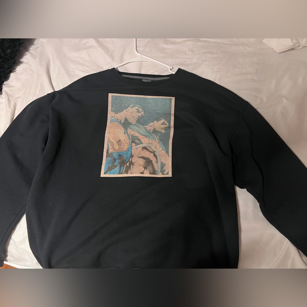Fruit of the loom Superman vintage black sweater